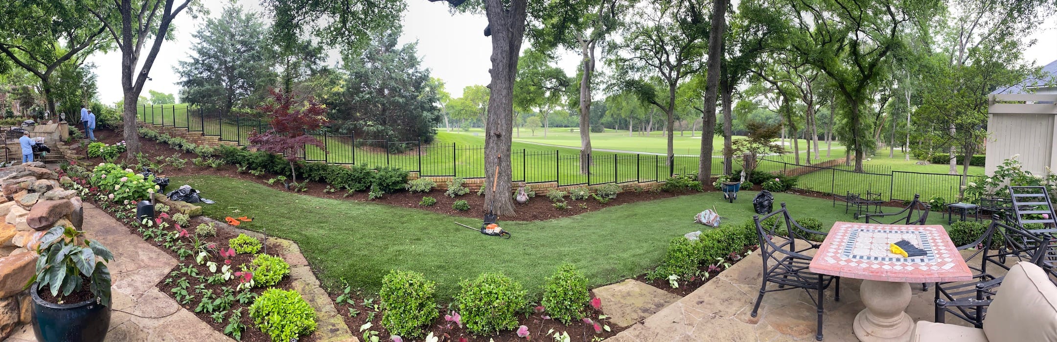 Four Seasons Lawn Backyard Panorama
